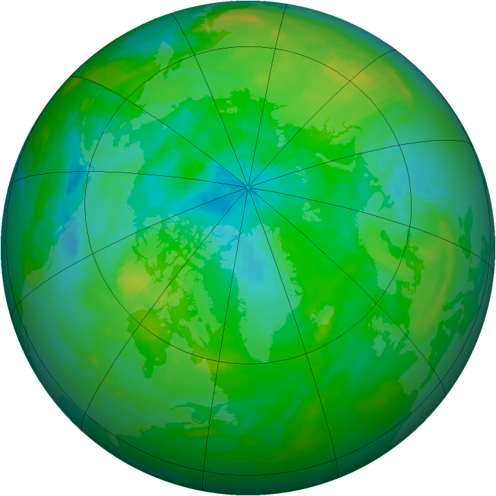 Arctic ozone map for 28 August 1979